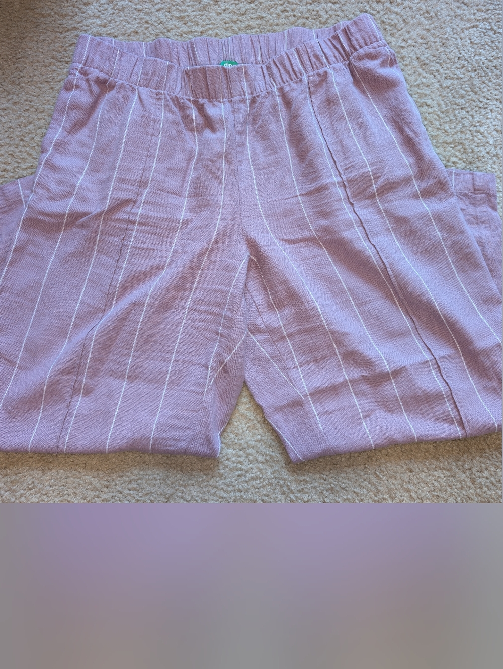 dip Lavender Pinstripe Wide-Leg Pants